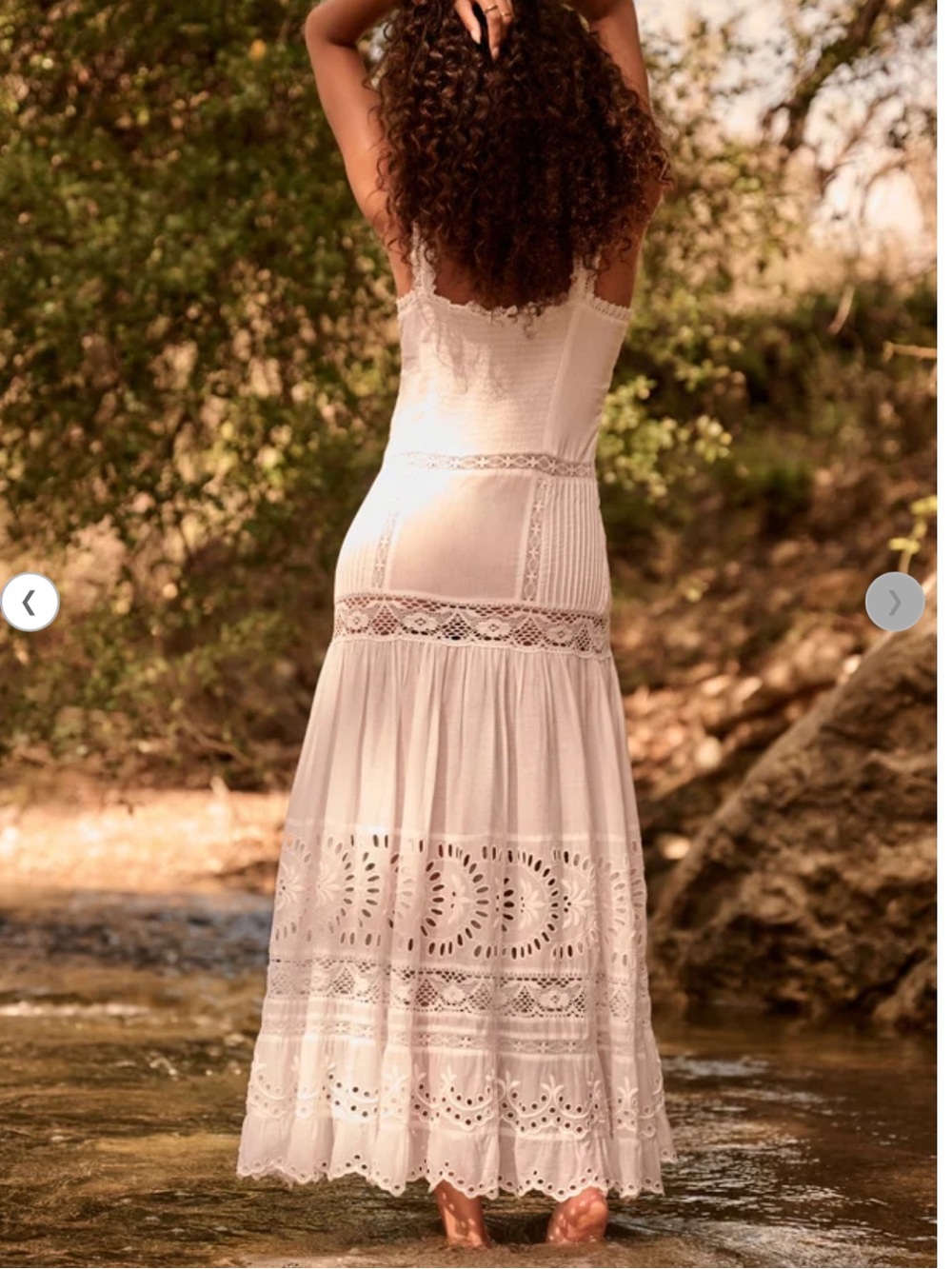 Altar'd State Beverly White Eyelet Lace Maxi Dress - Picture 4 of 6